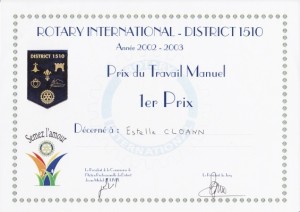 estelle-cloann-1ier-prix-régional-Loire-Atlantique-Rotary-International-juin-2003